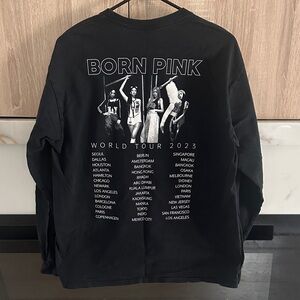 Official BLACKPINK World Tour 2023 Merchandise - Long Sleeve Black Tshirt - Larg